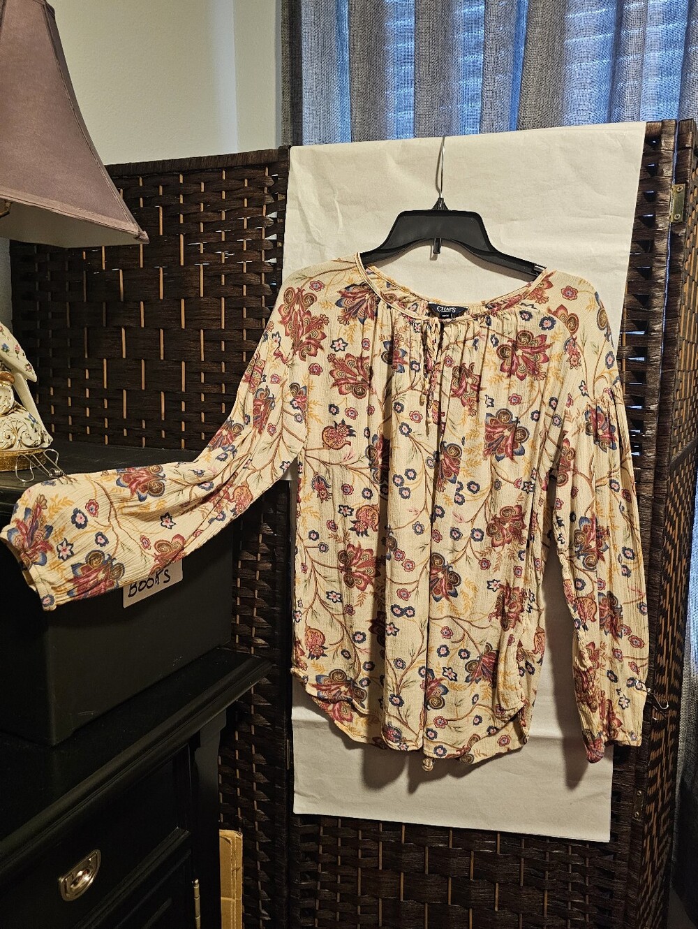 Chaps Ralph Lauren Blouse Floral Boho Cottagecore Western Inspired Size S India